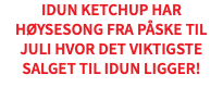 IDUN ketchup har høysesong fra påske til juli hvor det viktigste salget til Idun ligger! 